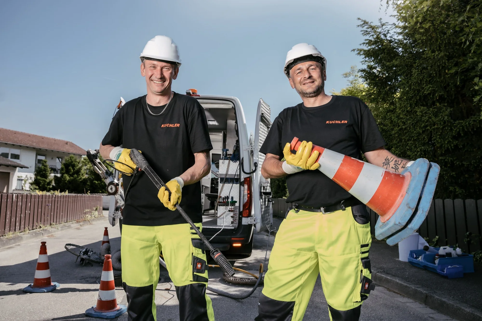 Saugbagger Augsburg im Einsatz